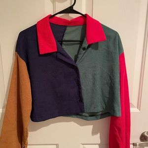 Patchwork cropped top